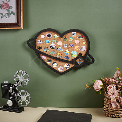 Wood Wall Jewelry Display Cork Tray AJEW-WH0348-466C-1