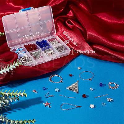 DIY Independance Day Theme Chandelier Earring Making Kit DIY-SC0018-41-1