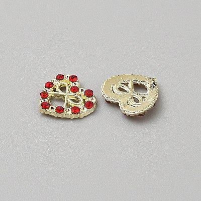 Heart with Bowknot Alloy Glass Cabochons MRMJ-WH0202-012C-G-1
