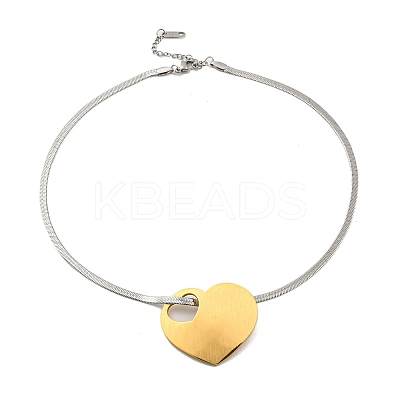 304 Stainless Steel Snake Chain Necklaces NJEW-P311-02B-P-1