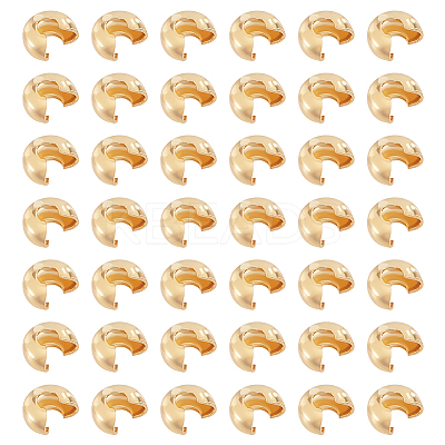 150Pcs Brass Crimp Beads KK-ME0003-52B-1