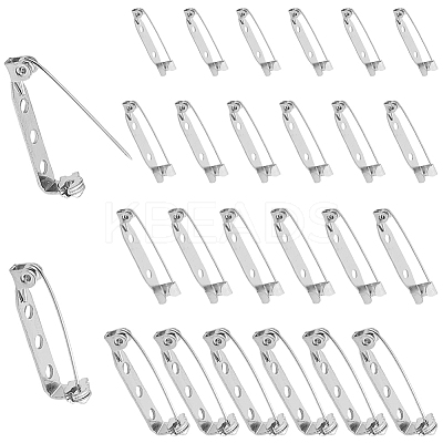 120Pcs 4 Styles Iron Brooch Findings IFIN-SP0001-33P-1