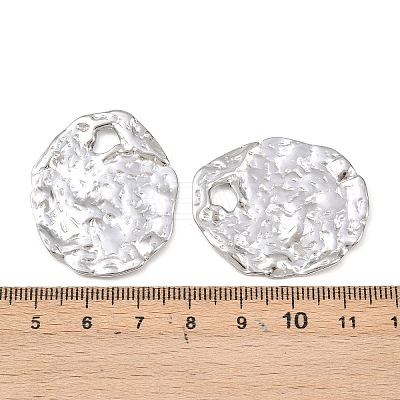 Hammered 304 Stainless Steel Pendants LS-STAS-P424-04P-1