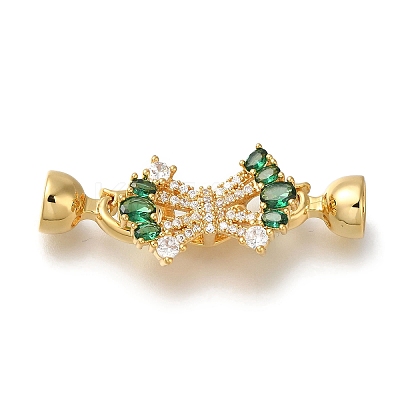 Brass Fold Over Clasps KK-H480-34G-1