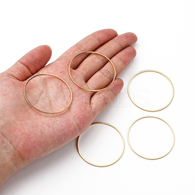 Brass Linking Rings KK-Y003-03L-G-1