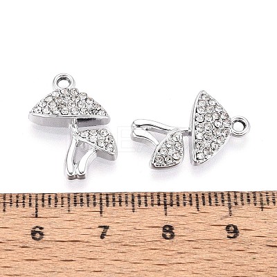Rack Plating Alloy Rhinestone Pendants PALLOY-T091-27M-P-1