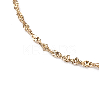 304 Stainless Steel Singapore Chains Bracelets BJEW-JB11501-1