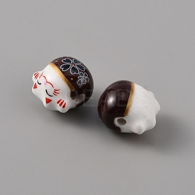 Handmade Porcelain Beads PORC-WH0016-02I-1