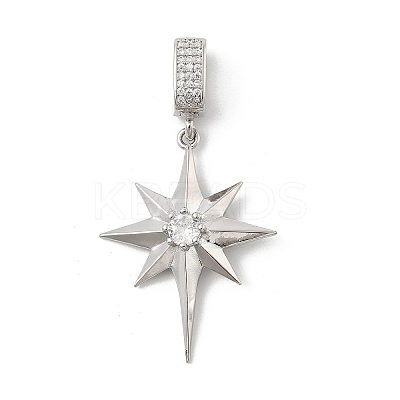 Brass Micro Pave Cubic Zirconia Pendants KK-U047-11P-1