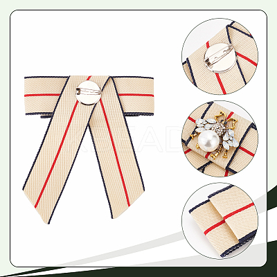 2Pcs 2 Colors Alloy Bee Big Bowkont Brooch JEWB-BC0001-03-1