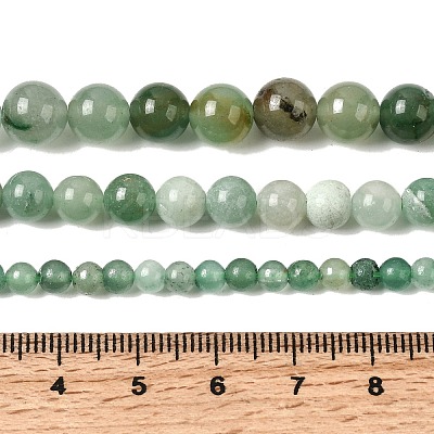 Grade AB Natural Green Aventurine Bead Strands G-G666-01A-1
