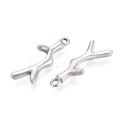 304 Stainless Steel Branch Pendants STAS-T067-49P-1