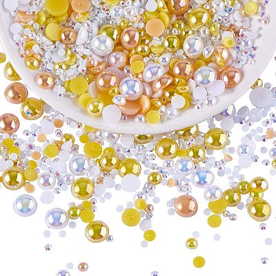 60g Resin patch multi size mixed pearl patch DIY jewelry accessories(2 bags) JX586D-1