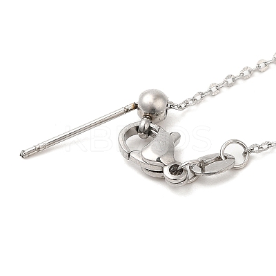 Non-Tarnish 304 Stainless Steel Cable Chain Necklace for Women NJEW-G104-06P-1
