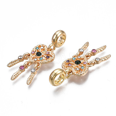 Rack Plating Alloy European Dangle Charms MPDL-N039-062LG-1