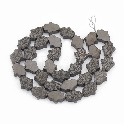 Electroplate Non-magnetic Synthetic Hematite Beads Strands G-N0321-09-1