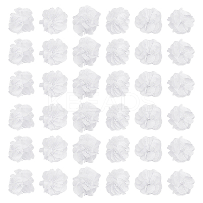 40Pcs Polyester Fabric Flowers FIND-CP0001-07A-1