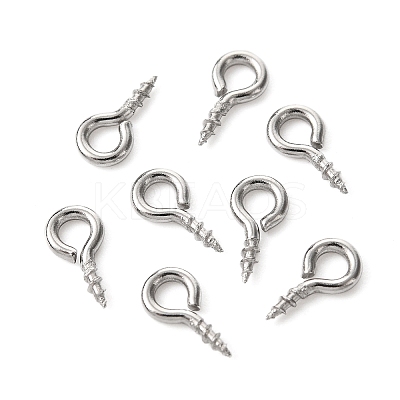 Tarnish Resistant 304 Stainless Steel Screw Eye Pin Peg Bails X-STAS-Q224-03A-1