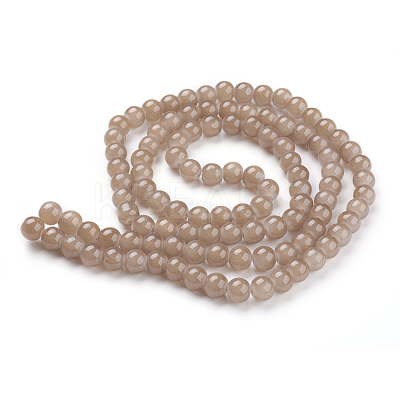Imitation Jade Glass Beads Strands DGLA-S076-8mm-28-1