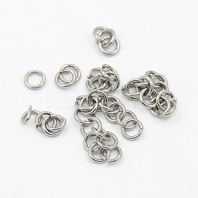 Tarnish Resistant 304 Stainless Steel Open Jump Rings STAS-M008-04C-1