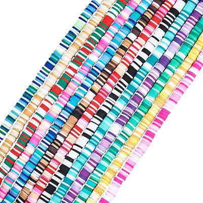 13 Strands 13 Colors Handmade Polymer Clay Beads Strands CLAY-SZ0001-18-1