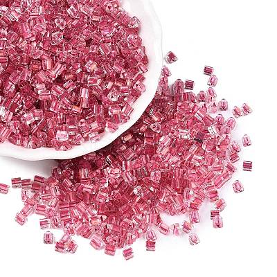 6/0 Transparent Inside Colours Glass Seed Beads SEED-N006-003K-1