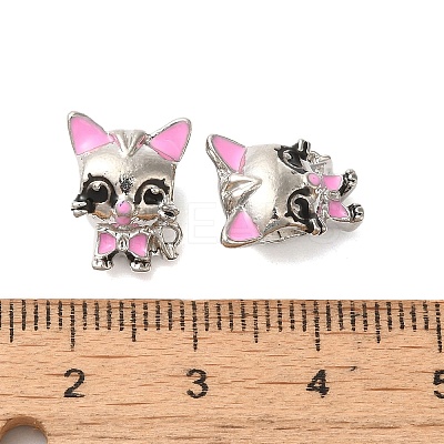 Rack Plating Alloy Enamel European Beads PALLOY-S189-54P-1