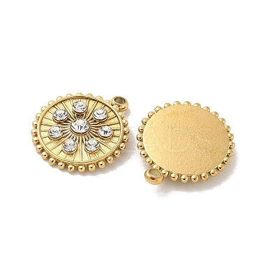 304 Stainless Steel Rhinestone Pendants STAS-I322-47G-1