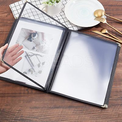 A4 Plastic Menu Book Protector AJEW-WH0237-11-1