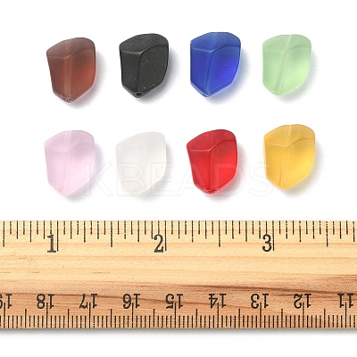 32Pcs 8 Colors Transparent Frosted Glass Beads Strands GLAA-FS0001-60-1