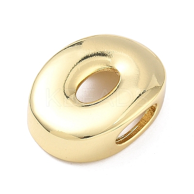 Brass Initial Beads KK-B167-27G-01O-1