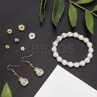 720Pcs 3 Style 2 Colors Iron Rhinestone Spacer Beads IFIN-NB0001-39-1