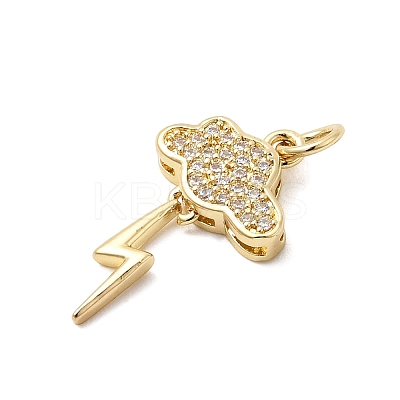 Brass Micro Pave Cubic Zirconia Pendants LS-KK-D105-04G-1