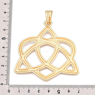 Trinity Knot Rack Plating Alloy Big Pendants FIND-N005-45G-1