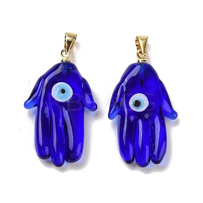 Handmade Lampwork Pendants LAMP-P057-02G-03-1
