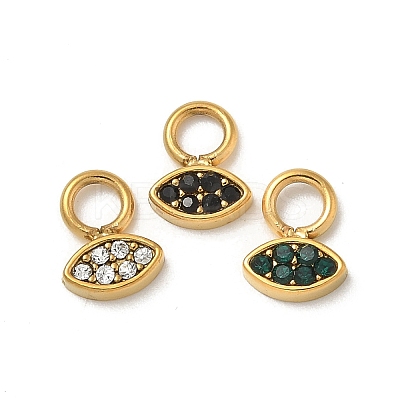 Ion Plating(IP) 304 Stainless Steel with Rhinestone Charms STAS-G351-12G-1