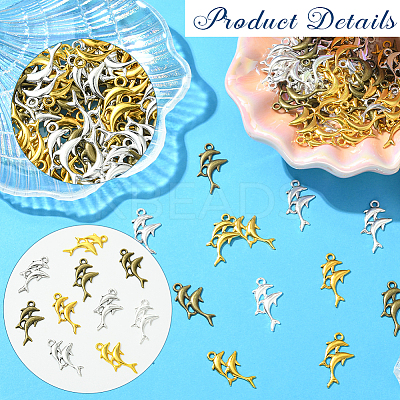 60Pcs 5 Colors Tibetan Style Alloy Pendants FIND-SC0016-87-1