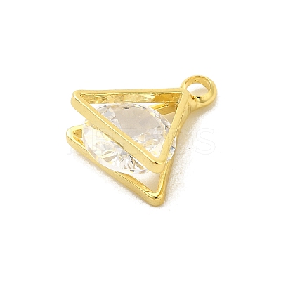 Real 18K Gold Plated Rack Plating Brass Micro Pave Cubic Zirconia Pendants Charms KK-S396-05D-1