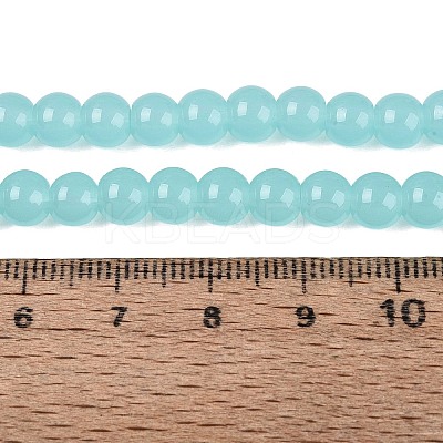 Imitation Jade Glass Beads Strands GLAA-T032-J6mm-06-1