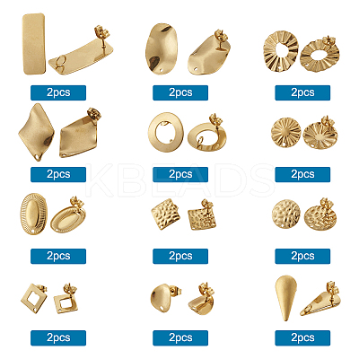 304 Stainless Steel Stud Earring Findings STAS-TA0004-29-1