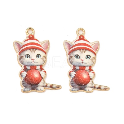 Christmas Alloy Enamel Pendants ENAM-K069-43A-1
