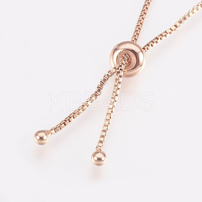 Adjustable Brass Bolo Bracelets BJEW-L618-02RG-A-1
