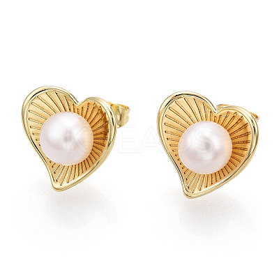 Natural Pearl Stud Earrings PEAR-N020-07F-1