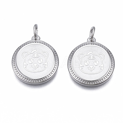 Non-Tarnish 304 Stainless Steel Pendants STAS-N097-225P-1