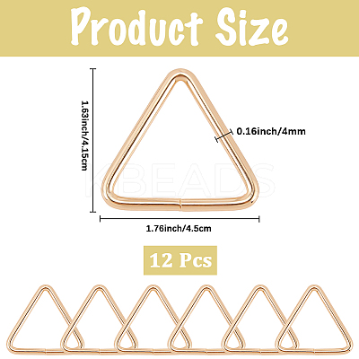 12Pcs Triangle Iron Linking Rings IFIN-CP0002-96LG-1