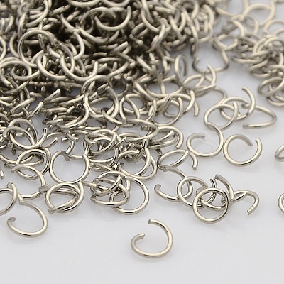 Tarnish Resistant 304 Stainless Steel Open Jump Rings STAS-N015-03-7x1mm-1