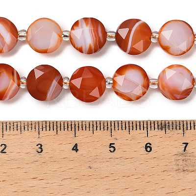 Natural Banded Agate Beads Strands G-C116-A180-01B-1