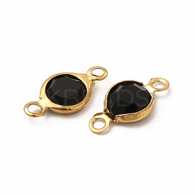 Ion Plating(IP) 304 Stainless Steel with Glass Connector Charms LS-STAS-G305-08G-08-1