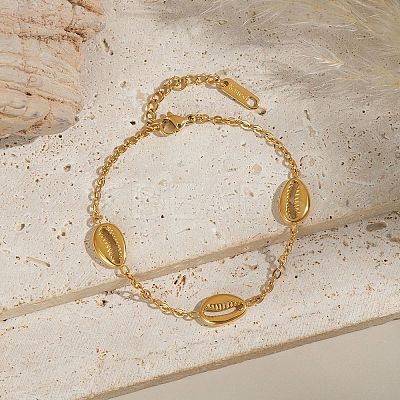 304 Stainless Steel Link Bracelets BJEW-G763-04G-1