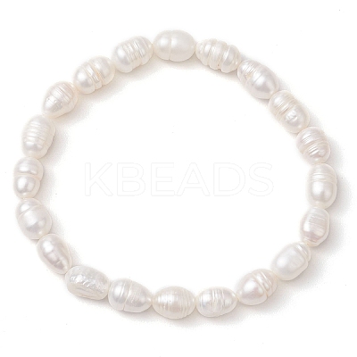 Natural Pearl Beads Stretch Bracelets for Women BJEW-JB11321-1
